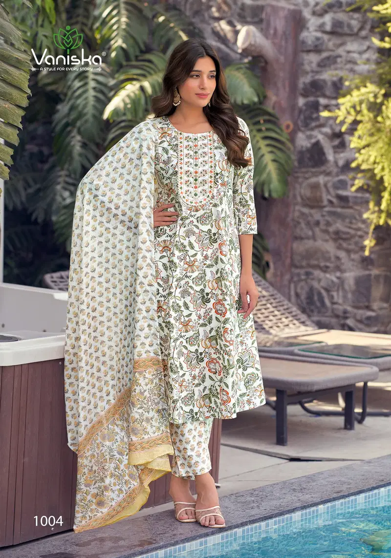 Cotton Plus Vol 1 By Vaniska Cambric Cotton Kurti With Bottom Dupatta Wholesale Shop In Surat
